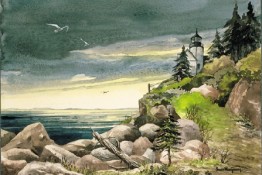 Watercolors - Bass Harbor Sentinel