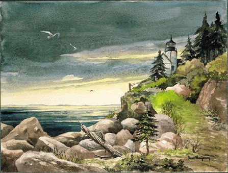 Watercolors - Bass Harbor Sentinel