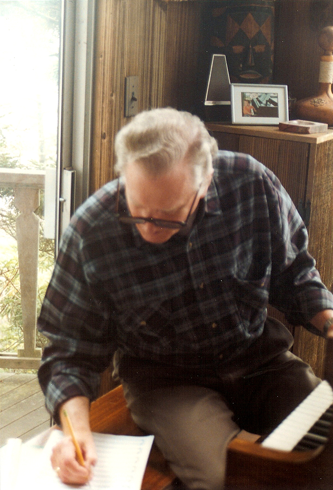 Bruce Montgomery Writing Music at Connemara